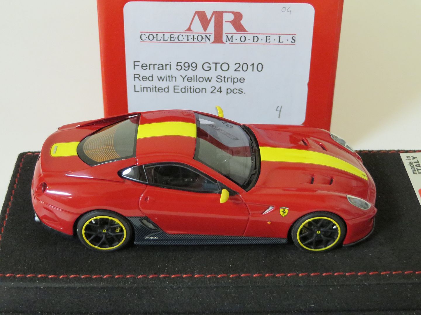 1/43 MR Collection Ferrari 599 GTO Red with Yellow Stripe